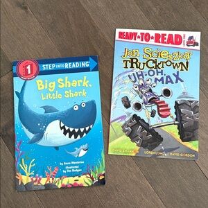 Kids Ready-to-Read Level 1 Book Set, Big Shark Little Shark, Uh-Oh Max, Learning